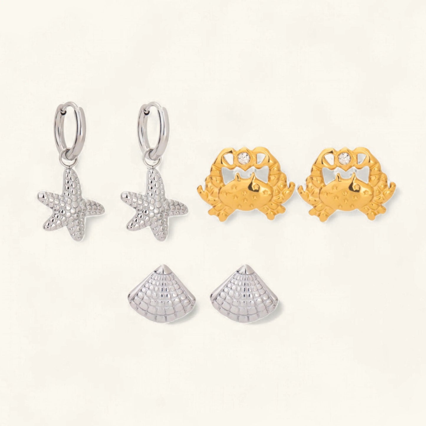 [ElanLuxe]Cheyenne Seaside Essential Earrings Bundle