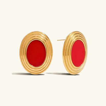 [ElanLuxe]Ruthie Gold Enamel Earrings