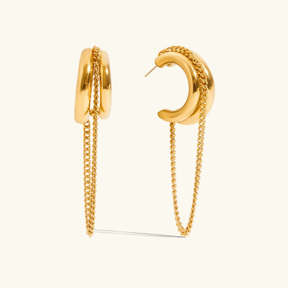 [ElanLuxe]Galilea Link Chain Hoops