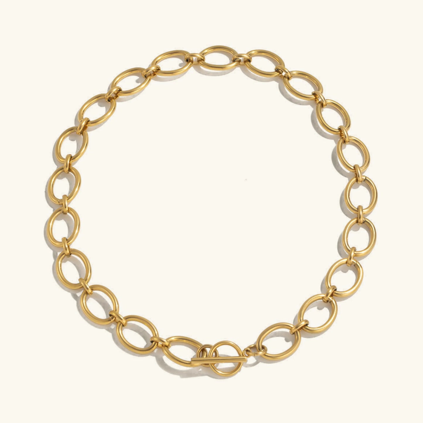 [ElanLuxe]Cielle Chunky Gold Chain Necklace