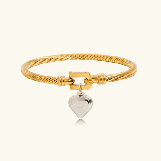 [ElanLuxe]Solenne Twisted Band Gold Bracelet