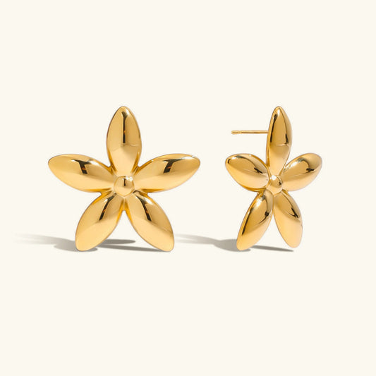 [ElanLuxe]Monica Floral Gold Earrings