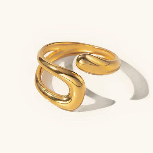 [ElanLuxe]Bernice Open Ended Gold Ring