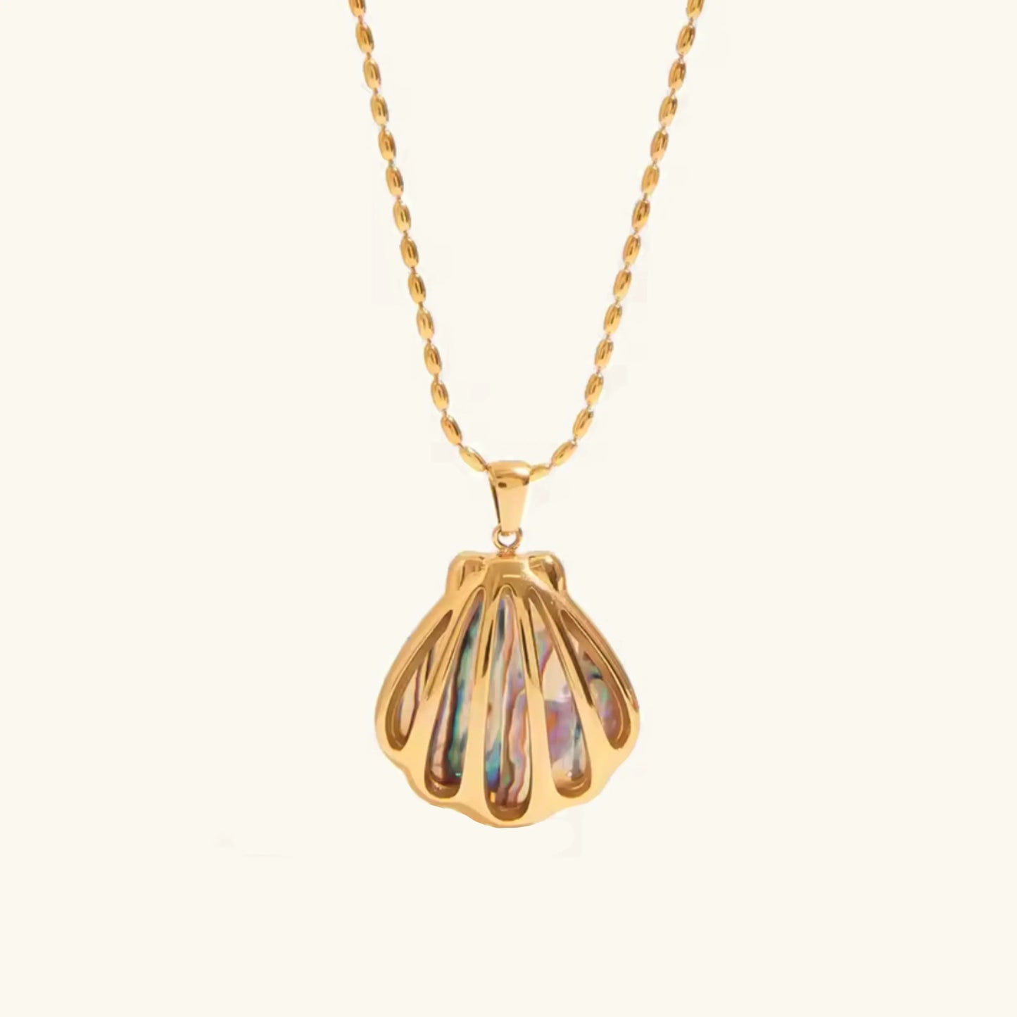 [ElanLuxe]Nixie Gold Seashell Pendant