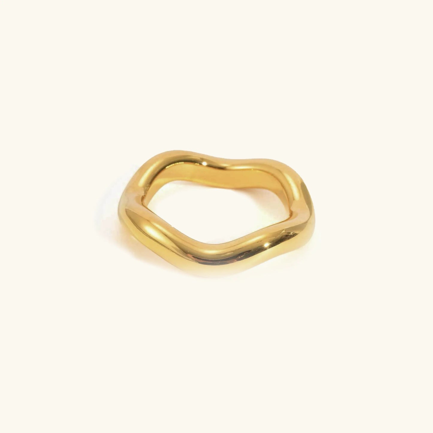 [ElanLuxe]Lunaria Gold Wave Ring