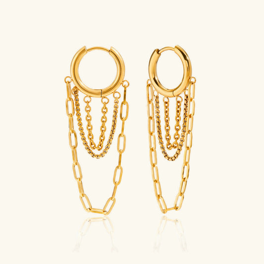 [ElanLuxe]Alaina Link Chain Hoops
