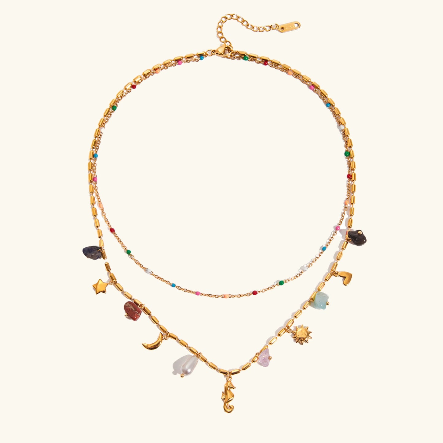 [ElanLuxe]Cambria Coastal Charm Layered Necklace