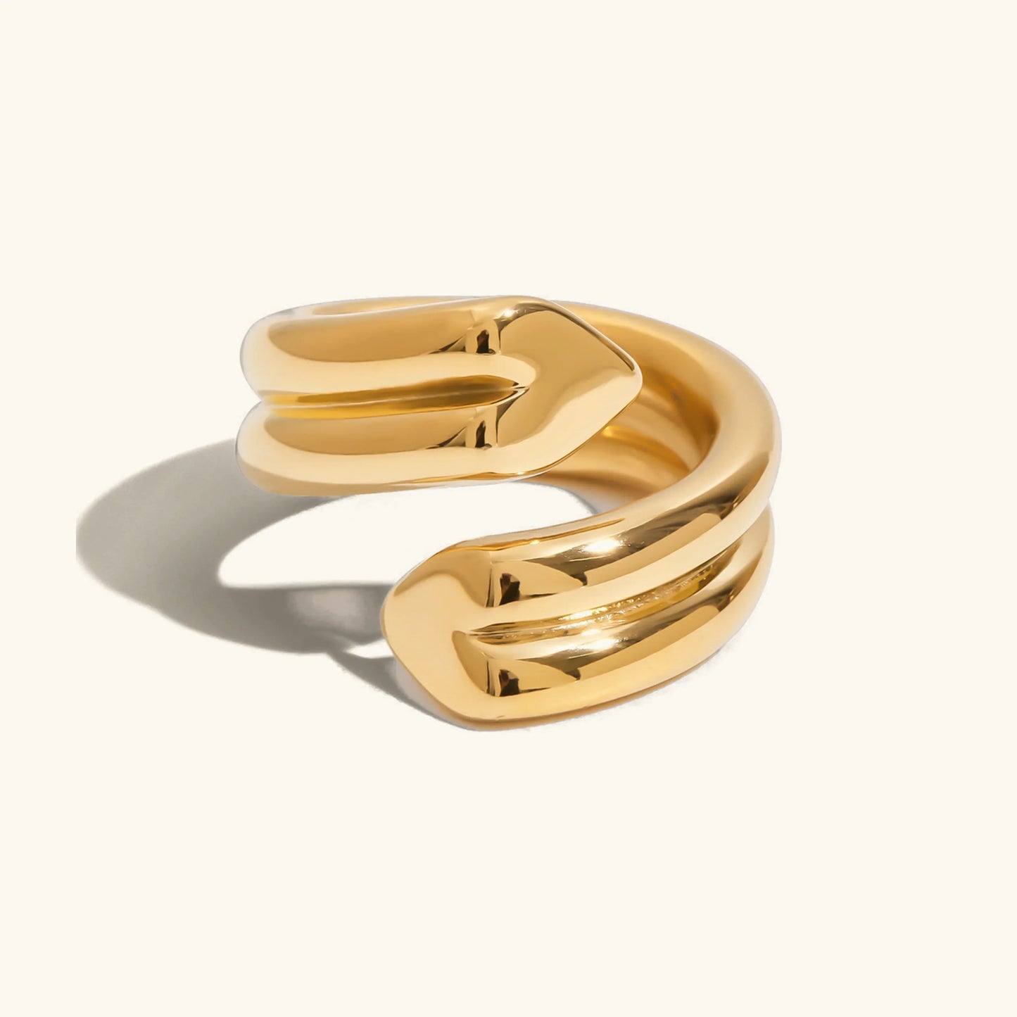 [ElanLuxe]Tara Heart Twist Gold Ring