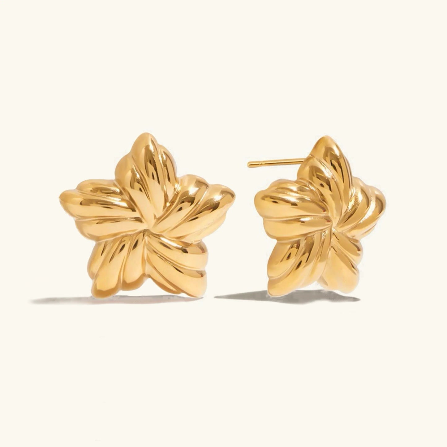 [ElanLuxe]Thymes Gold Star Earrings