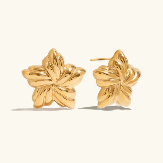[ElanLuxe]Thymes Gold Star Earrings
