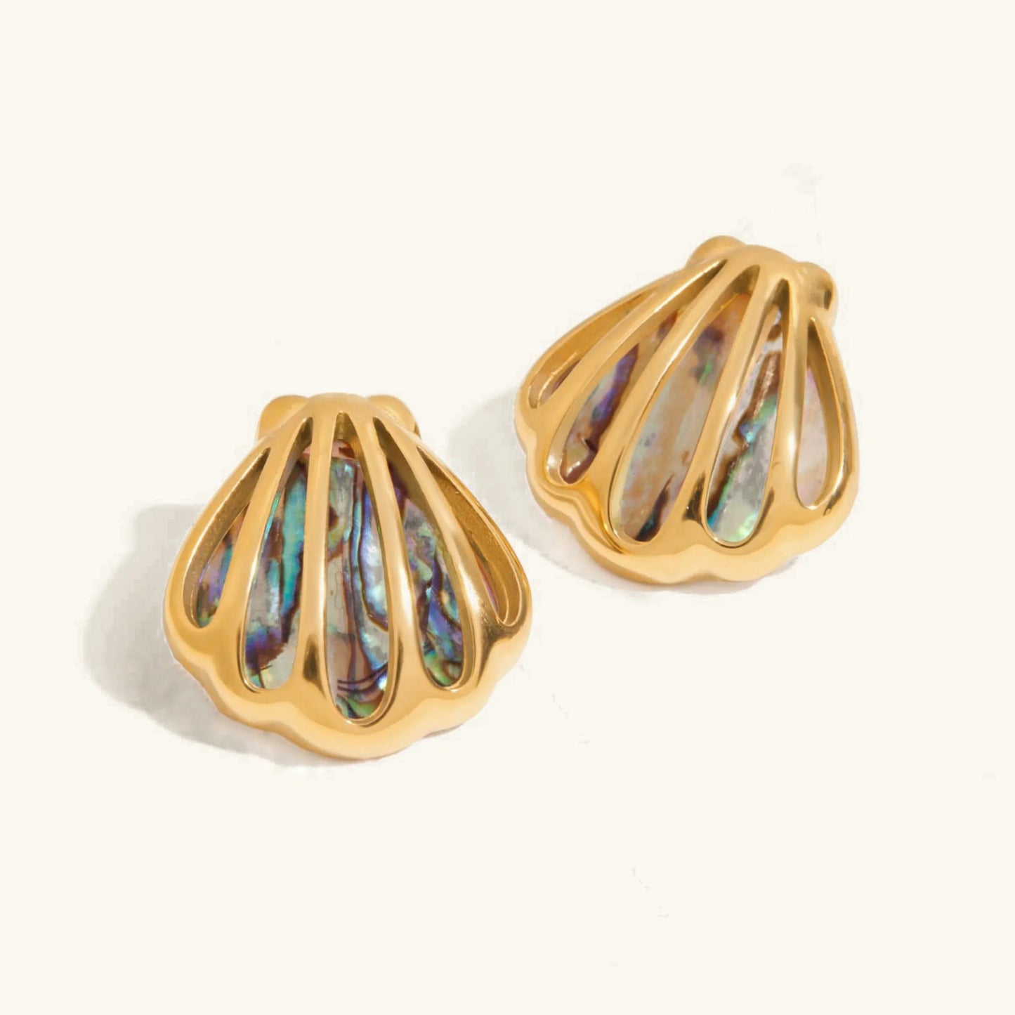[ElanLuxe]Nixie Gold Seashell Earrings