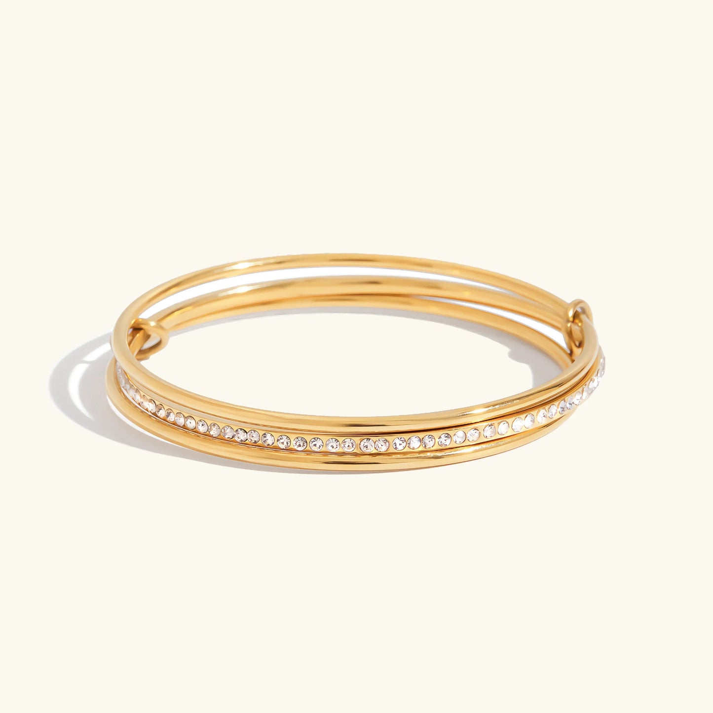 [ElanLuxe]Quinley Stacked Diamond Bracelet