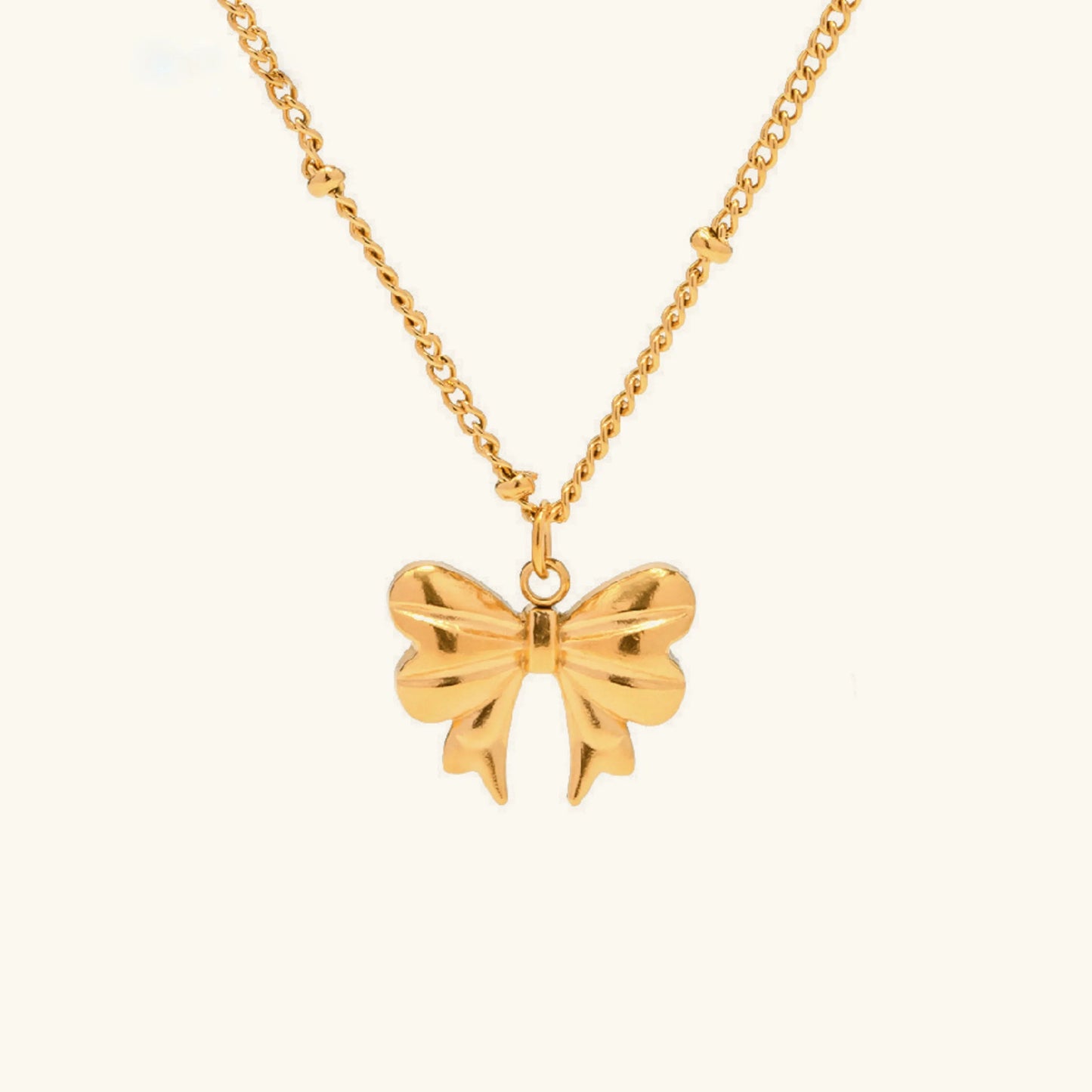 [ElanLuxe]June Bow Necklace
