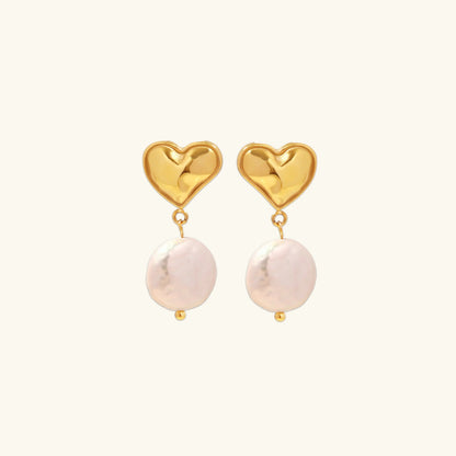 [ElanLuxe]Blanche Freshwater Pearl Earrings