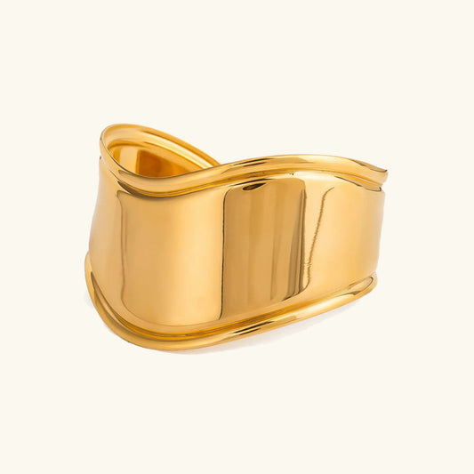 [ElanLuxe]Izza Smooth Gold Cuff
