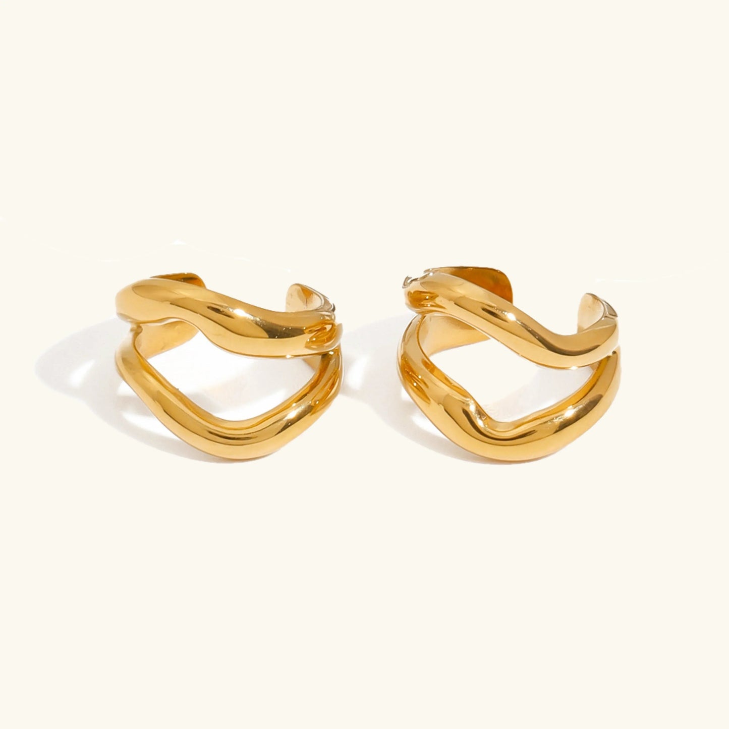 [ElanLuxe]Rosiel Gold Ear Cuff Earrings