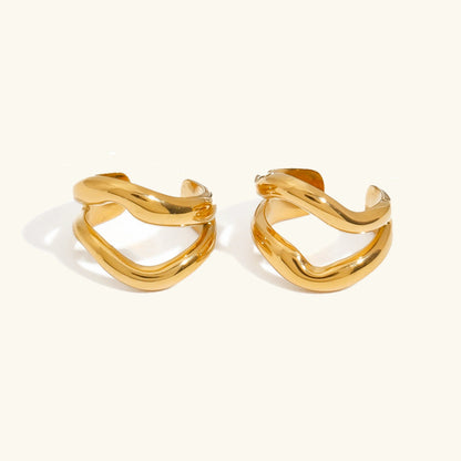 [ElanLuxe]Rosiel Gold Ear Cuff Earrings