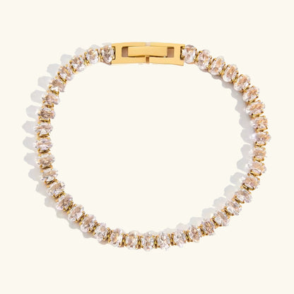 [ElanLuxe]Avaria Oval Cut Tennis Bracelet
