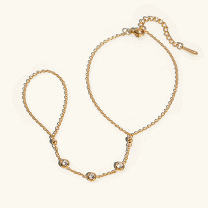 [ElanLuxe]Leona Diamond Hand Chain
