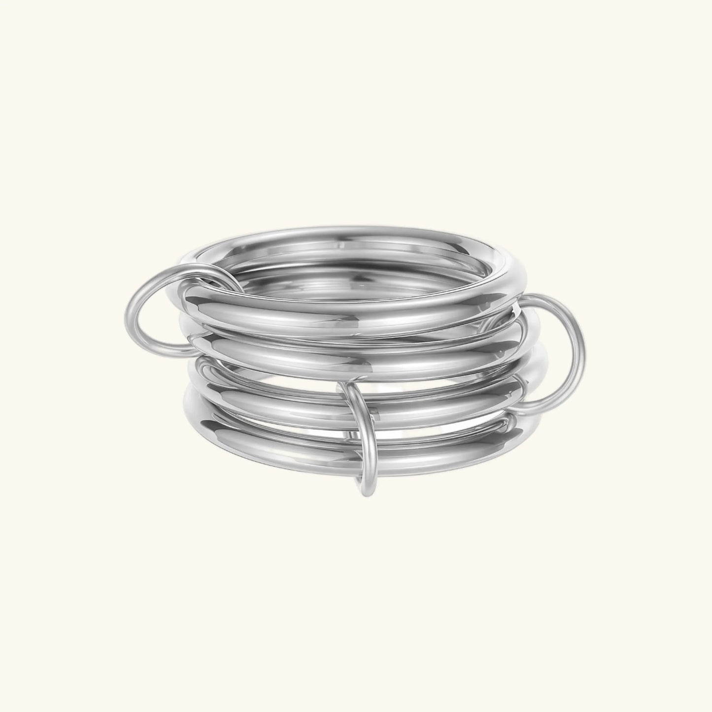 [ElanLuxe]Alexandria Two-Tone Stacked Ring