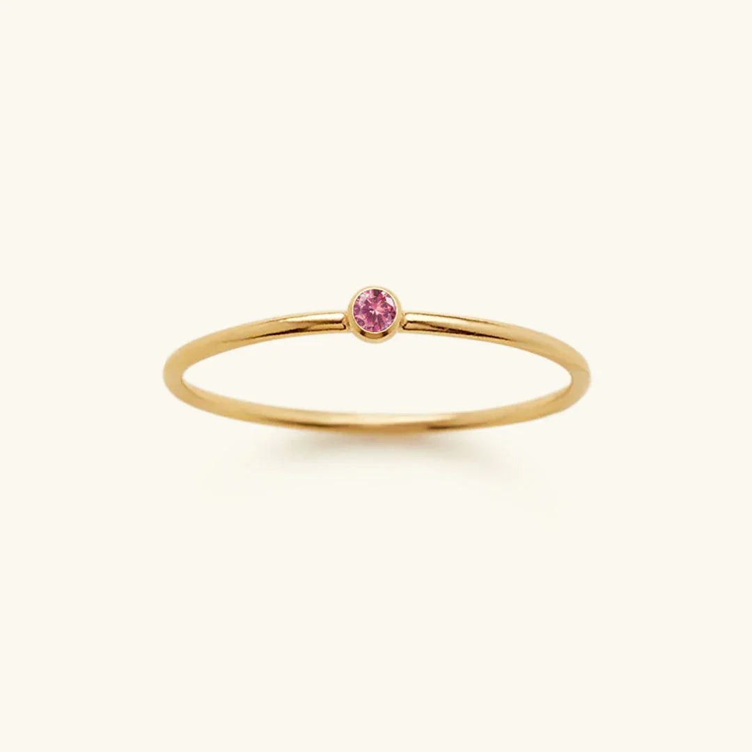 [ElanLuxe]Amelia Birthstone Stacker Ring