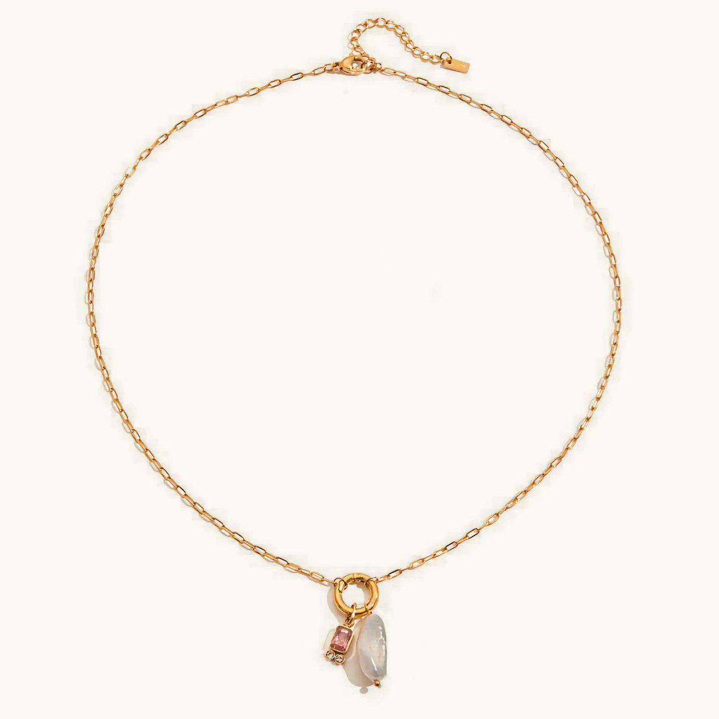 [ElanLuxe]Caitlin Birthstone Pearl Necklace