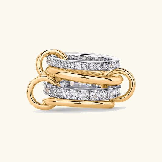 [ElanLuxe]Juno Stacked Diamond Ring
