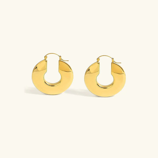 [ElanLuxe]Kayleigh Chunky Hoop Earrings
