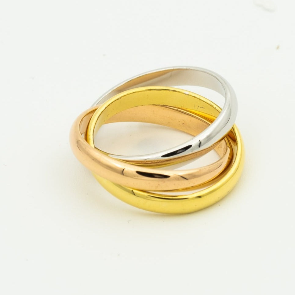 [ElanLuxe Jewelry]TRINITY RING GOLD PINK GOLD SILVER