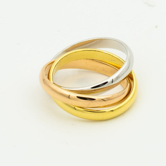 [ElanLuxe Jewelry]TRINITY RING GOLD PINK GOLD SILVER