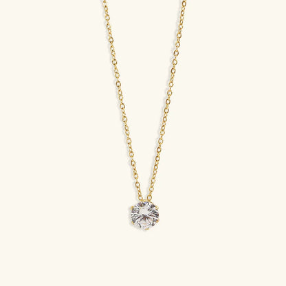 [ElanLuxe]Kyla Solitaire Gold Necklace