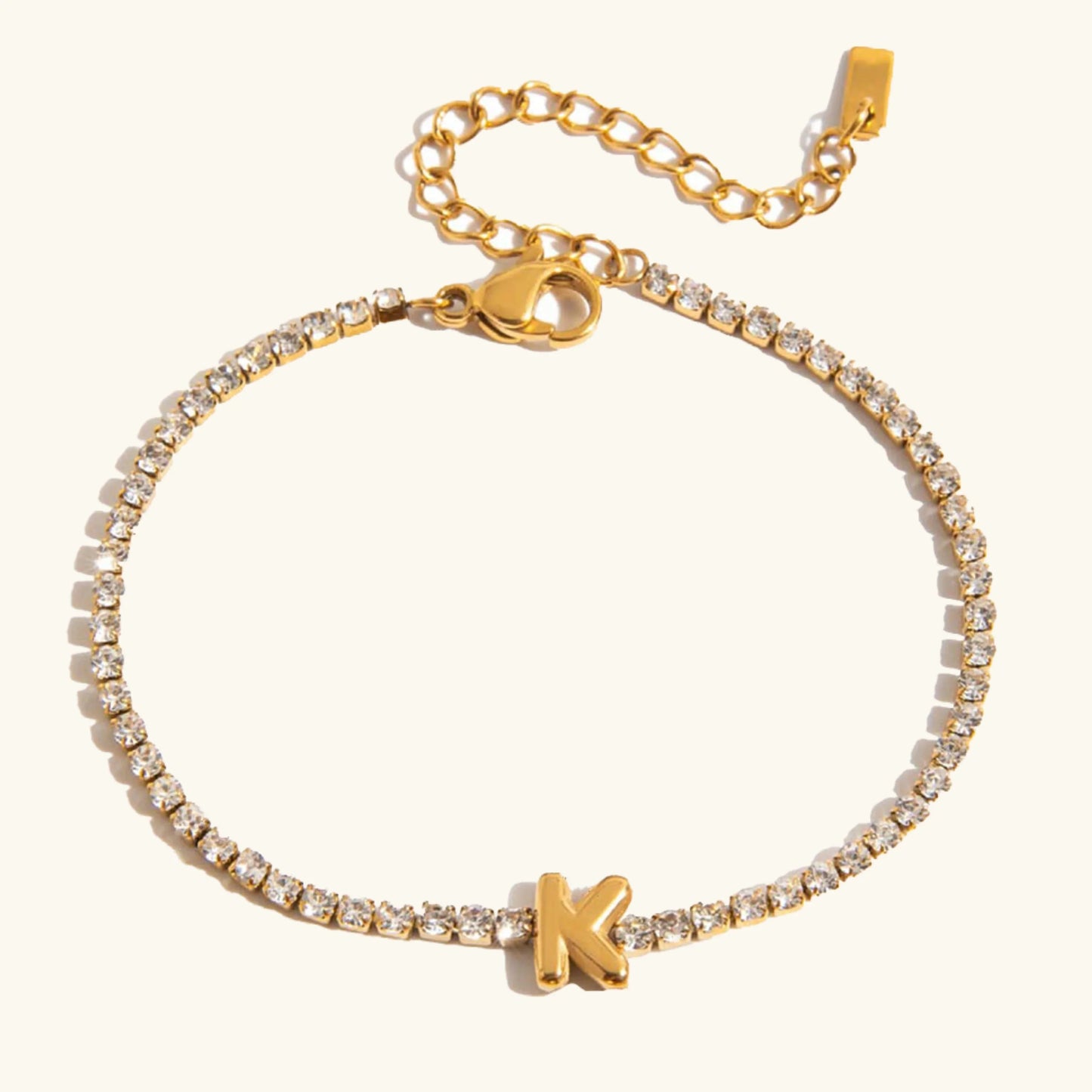 [ElanLuxe]Avaria Bubble Letter Tennis Bracelet