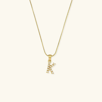 [ElanLuxe]Augustine Initial Letter Pearl Necklace