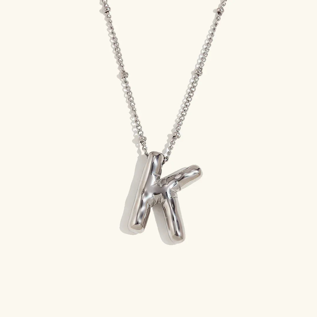 [ElanLuxe]Balloon Gold Initial Necklace
