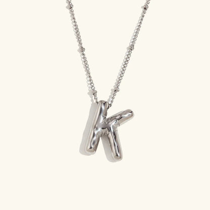 [ElanLuxe]Balloon Gold Initial Necklace