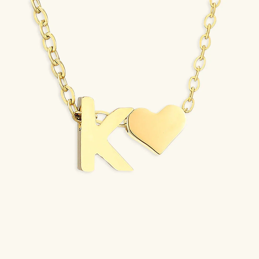[ElanLuxe]Ria Initial Letter Gold Necklace