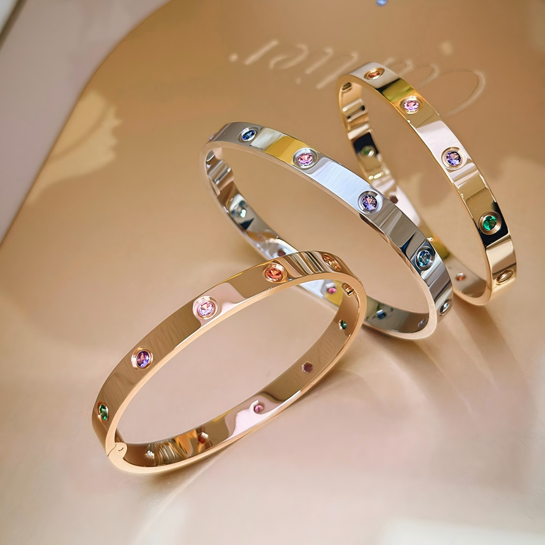 [ElanLuxe Jewelry]2026 RAINBOW LOVE BRACELET 6.1MM  10 DIAMONDS