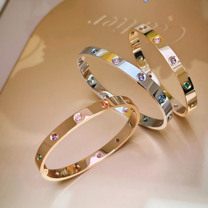 [ElanLuxe Jewelry]2026 RAINBOW LOVE BRACELET 6.1MM  10 DIAMONDS
