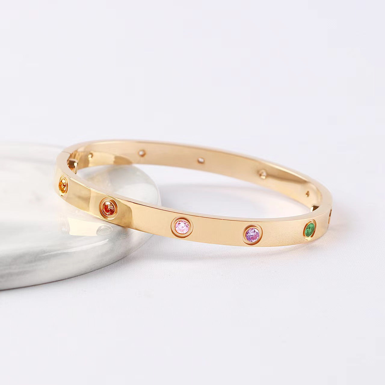 [ElanLuxe Jewelry]2026 RAINBOW LOVE BRACELET 6.1MM  10 DIAMONDS