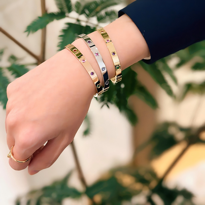 [ElanLuxe Jewelry]2026 RAINBOW LOVE BRACELET 6.1MM  10 DIAMONDS
