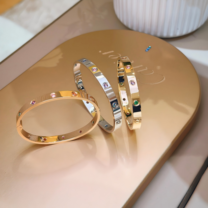 [ElanLuxe Jewelry]2026 RAINBOW LOVE BRACELET 6.1MM  10 DIAMONDS