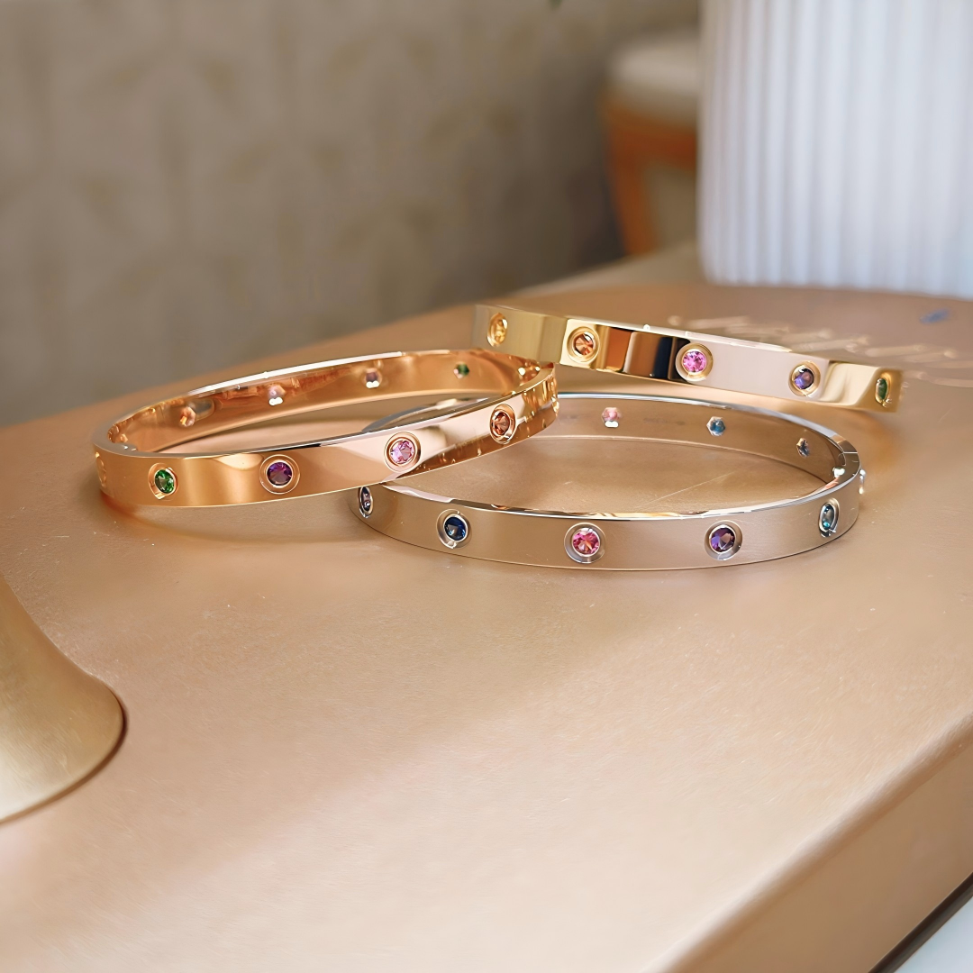[ElanLuxe Jewelry]2026 RAINBOW LOVE BRACELET 6.1MM  10 DIAMONDS
