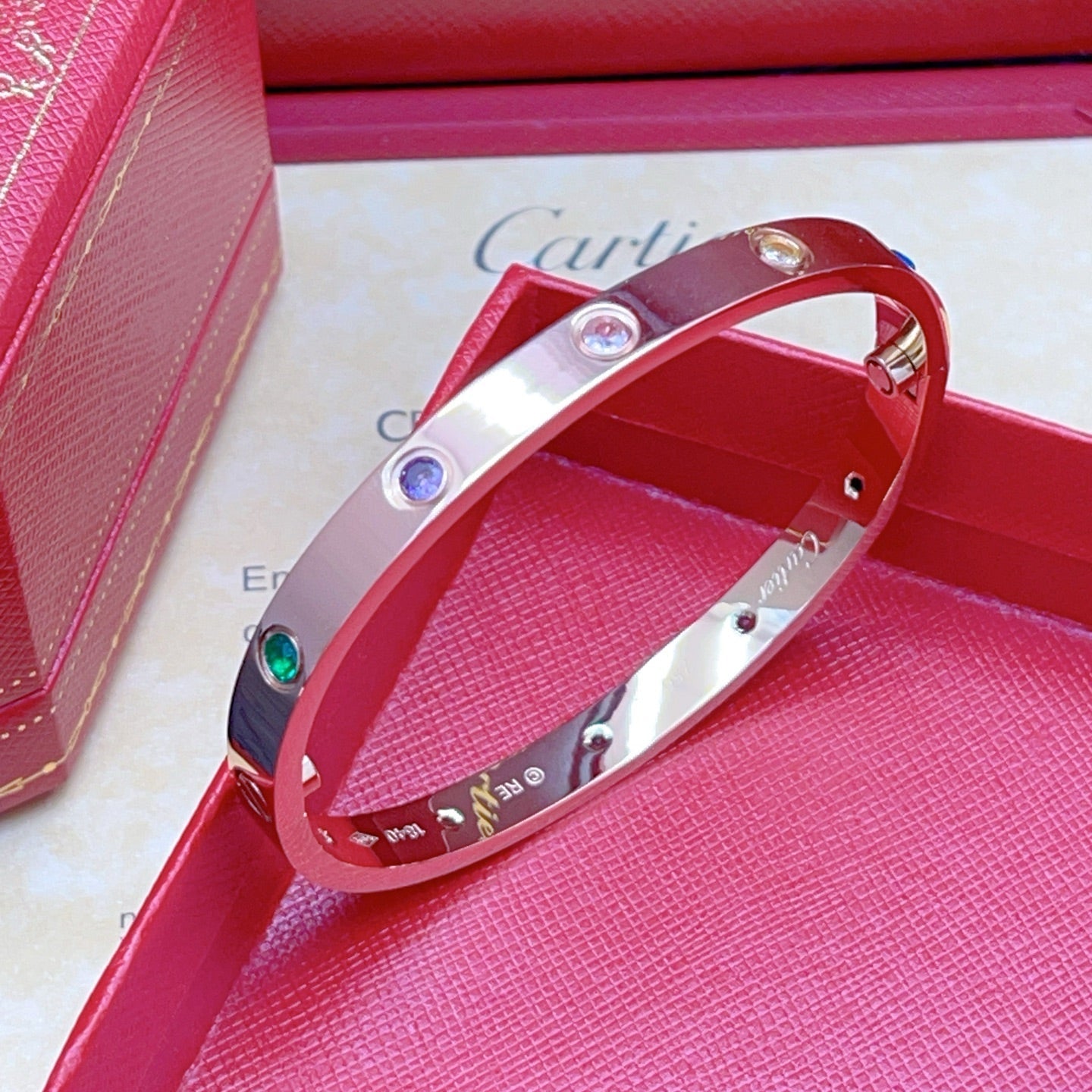 [ElanLuxe Jewelry]2026 RAINBOW LOVE BRACELET 6.1MM  10 DIAMONDS