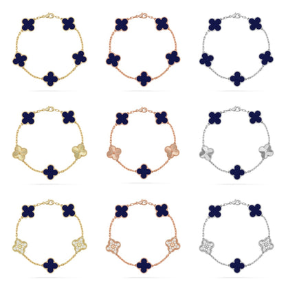 [ElanLuxe Jewelry]CLOVER 5 MOTIF LAPIS LAZULI BRACELET COLLECTION