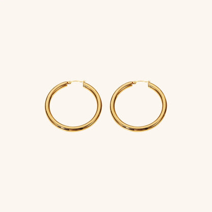 [ElanLuxe]Wide Hoop Earrings