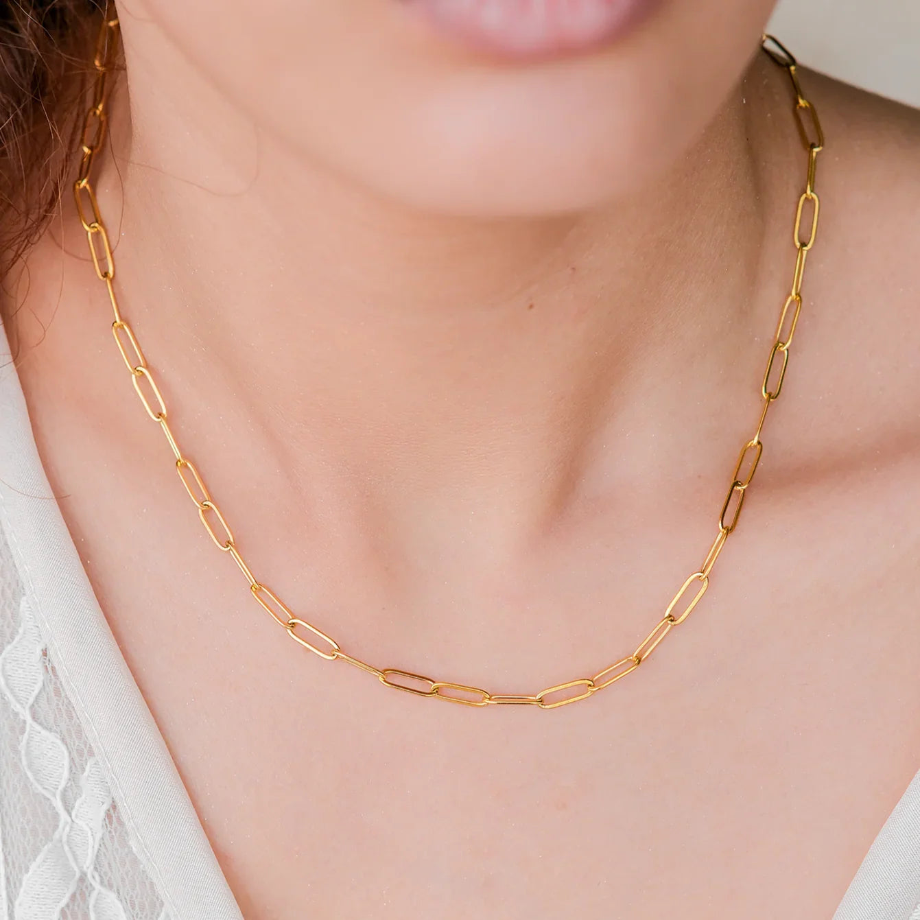 [ElanLuxe]Lena Golden Chain Necklace