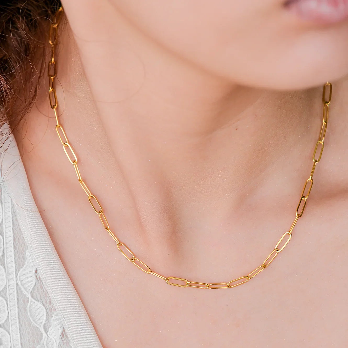 [ElanLuxe]Lena Golden Chain Necklace