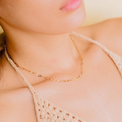 [ElanLuxe]Lena Golden Chain Necklace