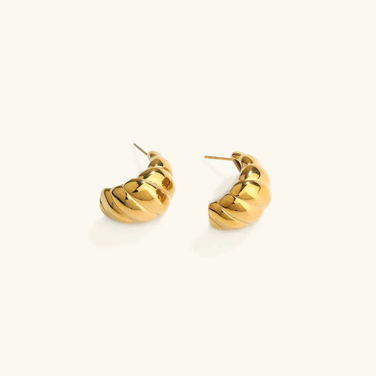 [ElanLuxe]Lucina Gold Huggie Earrings