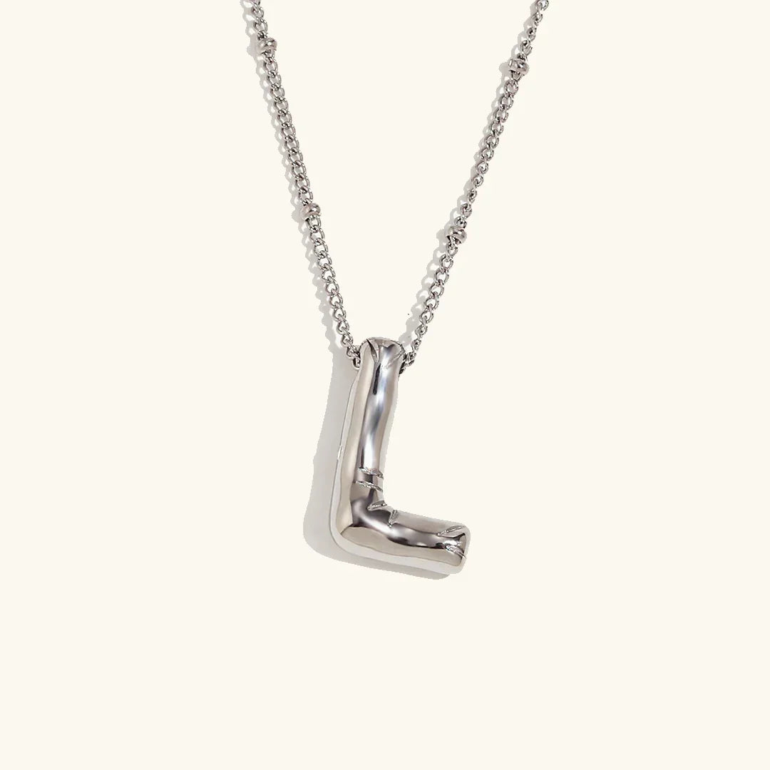 [ElanLuxe]Balloon Gold Initial Necklace